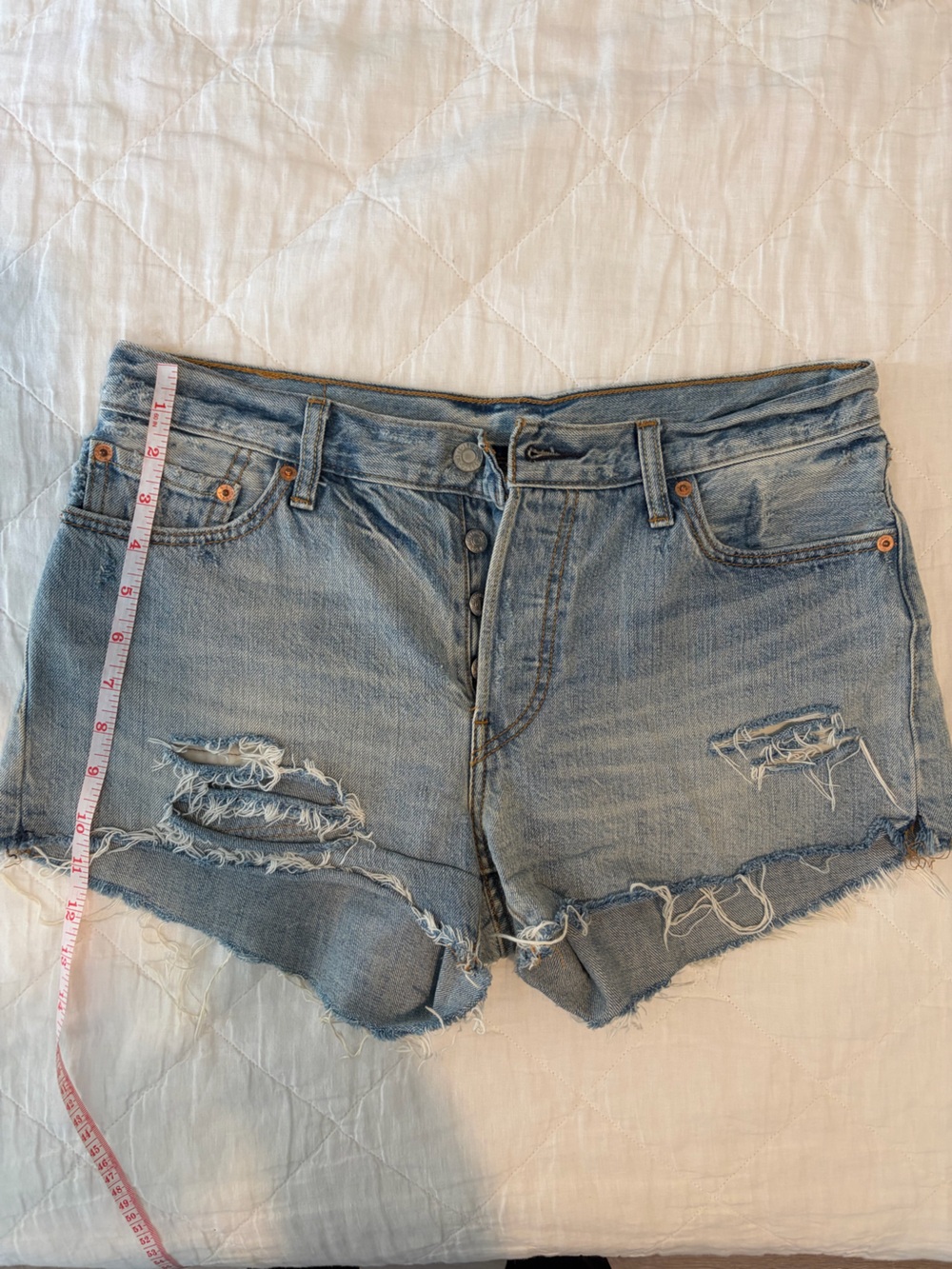 Levi’s Distressed Vintage Denim Shorts